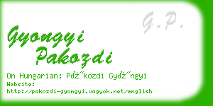 gyongyi pakozdi business card